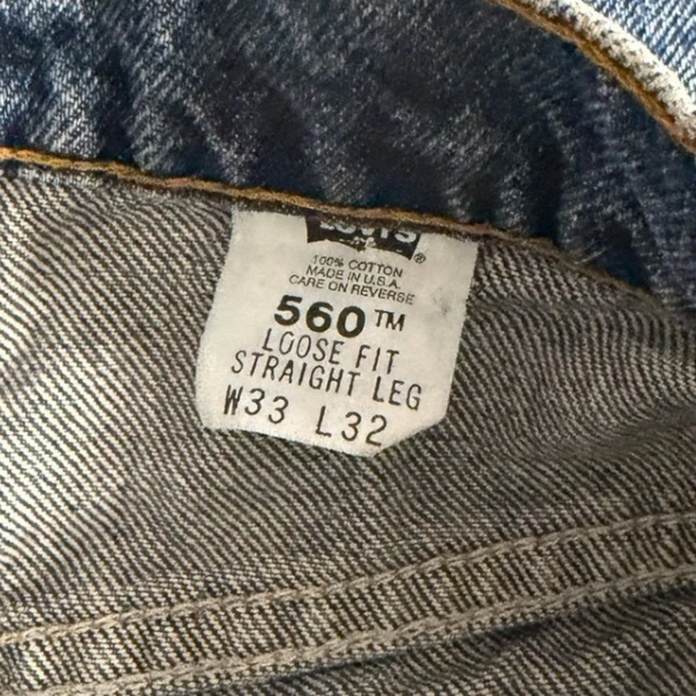 Vintage Levis 560 Orange Tab Jeans Mens 33x32 Loose Fit Straight Leg Blue USA - Picture 3 of 8